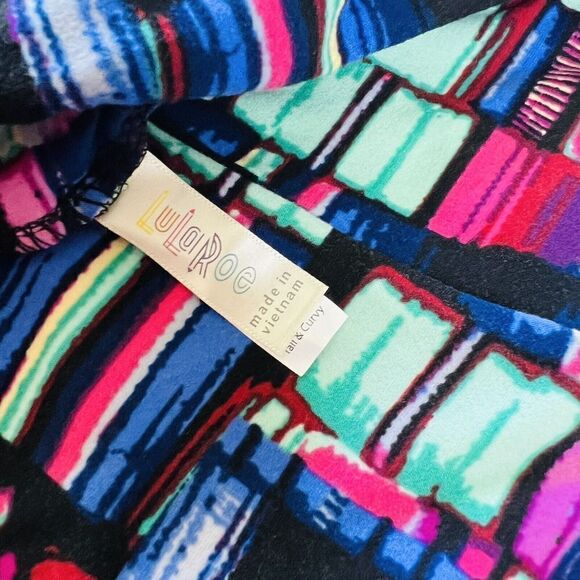 LulaRoe Leggings Tall & Curvy Colorful Green Blue Red Black Pink 0707 - Picture 4 of 5